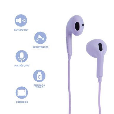 Audifonos Tipo C Modelo 622 Serie  Sanrio Kuromi