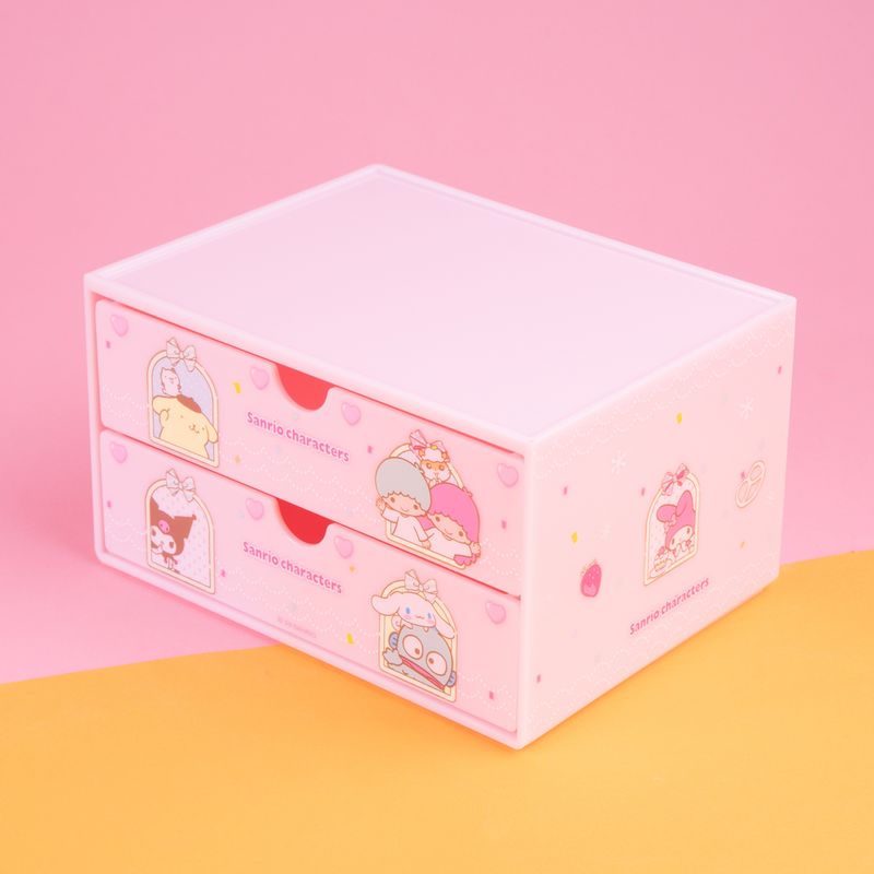 Organizador-de-Plastico-de-2-Cajones-Serie-Sanrio-Storage-Rosa-6-21949