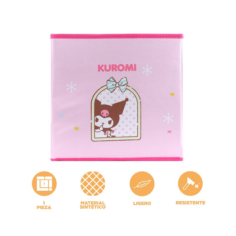 Caja-de-Almacenamiento-de-Tela-Serie-Kuromi-Rosa-4-21957