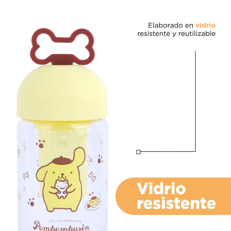 Botella-de-Vidrio-de-330-Ml-Serie-Pompompurin-Amarillo-7-21983