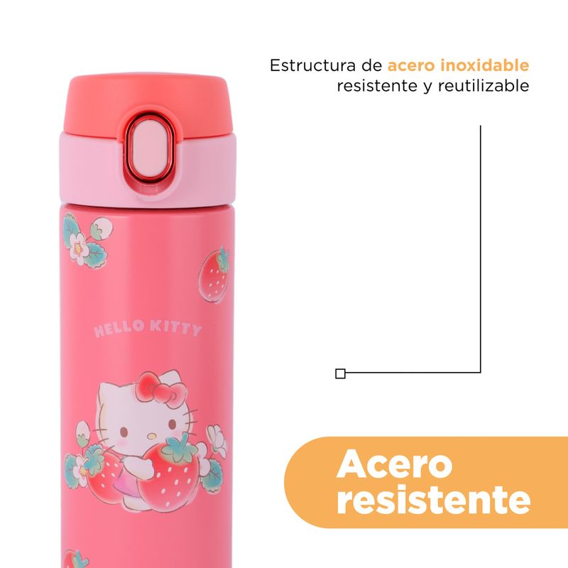 Termo-con-Tapa-Automatica-de-420-Ml-Serie-Hello-Kitty-Rojo-7-21985