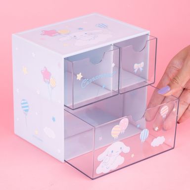 Organizador de Plastico de 3 Cajones Serie Cinnamoroll Azul