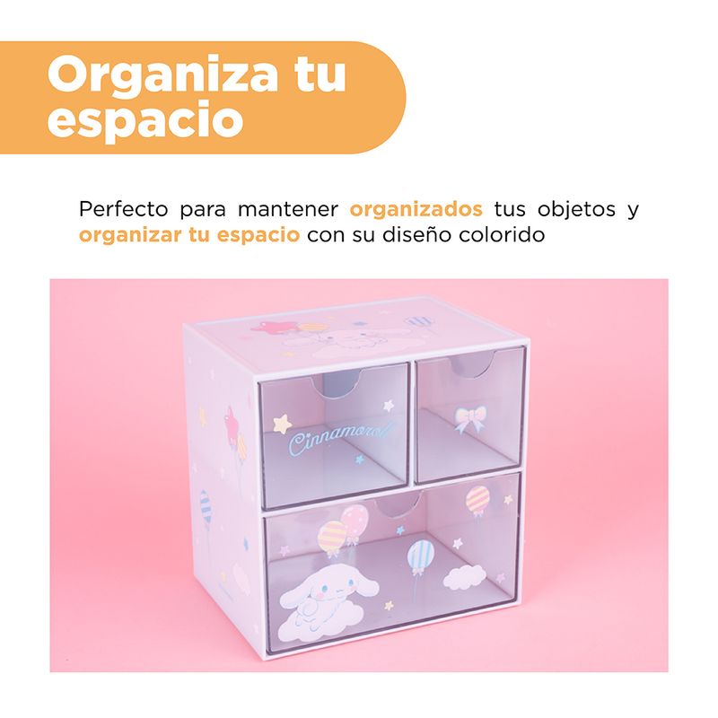 Organizador-de-Plastico-de-3-Cajones-Serie-Cinnamoroll-Azul-5-21954
