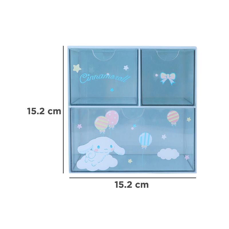Organizador-de-Plastico-de-3-Cajones-Serie-Cinnamoroll-Azul-8-21954