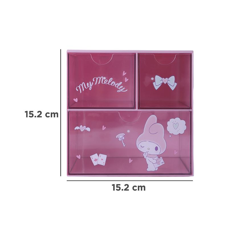 Organizador-de-Plastico-de-3-Cajones-Serie-My-Melody-Rosa-8-21955