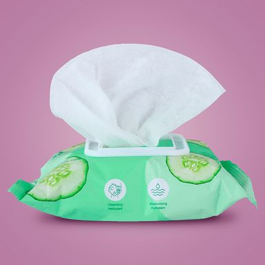 Toallitas Limpiadoras Faciales Refrescantes Cucumber