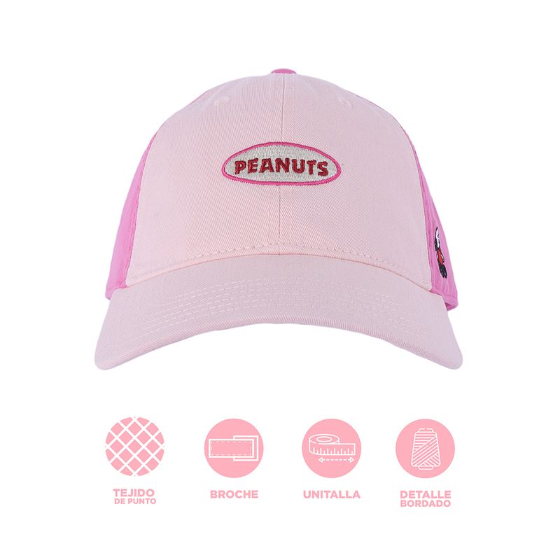 Gorra-de-Beisbol-Serie-Snoopy-Colorful-Life-Rosa-3-22059