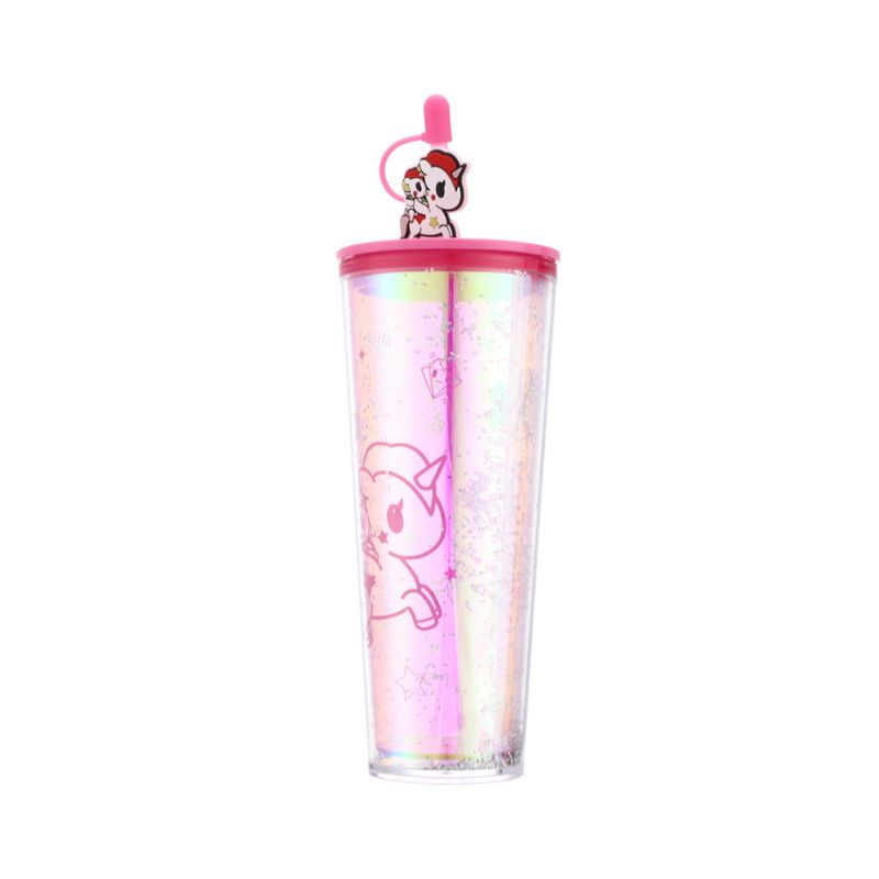 Vaso-de-Plastico-de-800-Ml-con-Doble-Pared-y-Pitillo-Serie-Tokidoki-Rosa-3-22109