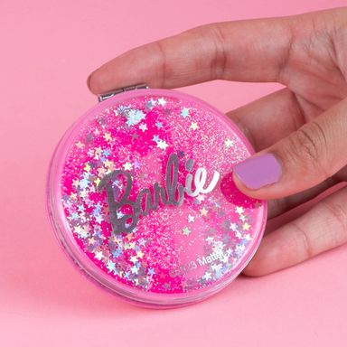 Espejo Compacto de Doble Cara Serie Barbie