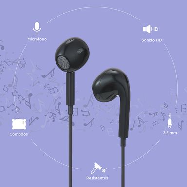 Audifono Jack Ovalado Modelo Sb67  Blanco Serie Miniso
