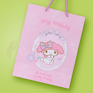 Bolsa de Regalo Grande Con Estampado Dorado My Melody 26Cm X 12Cm X 32Cm Serie Sanrio