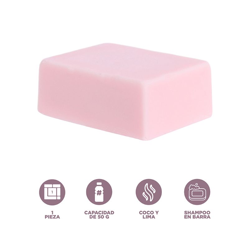 Shampoo en Barra de Coco y Lima Serie Eazzy
