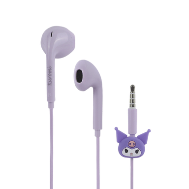 Audifonos con Cable de 3.5 Mm Mod H508 Serie  Sanrio Kuromi