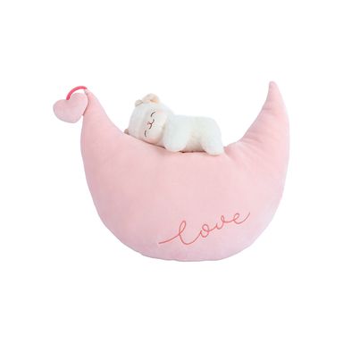 Peluche de Cordero Blanco Sobre una Luna de La Serie Lamb Baa