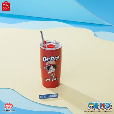 Vaso de Acero con Pitillo 530 Ml Rojo Serie Clásica One Piece Rojo