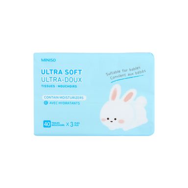 Paquete de Pañuelos Desechables Ultrasuaves de 40 Toallitas
