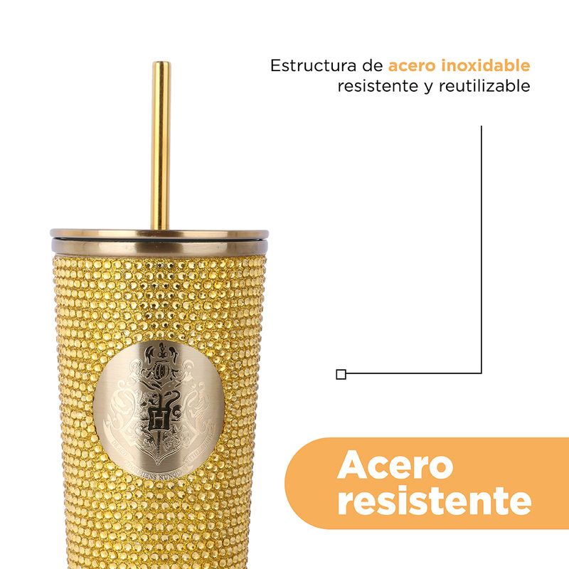 Vaso-de-Acero-de-650-Ml-con-Pitillo-Serie-Harry-Potter-Dorado-5-22829
