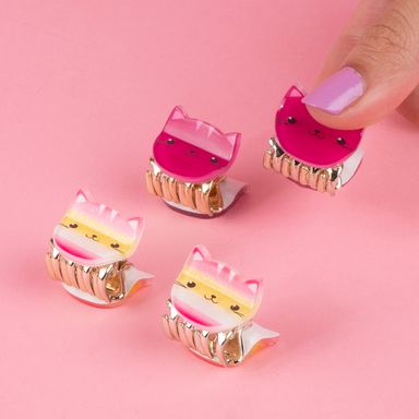 Set de Pinzas por 4 Pzas Serie Miniso Gatitos