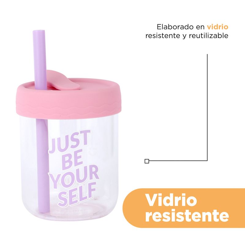 Vaso-de-Vidrio-de-350-Ml-con-Tapa-de-Silicona-Rosa-7-23064