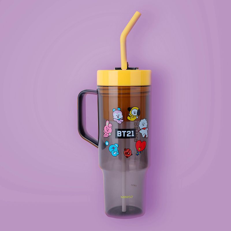 Vaso-de-1250-Ml-con-Pitillo-Serie-Bt21-Amarillo-2-23167