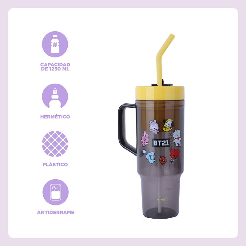 Vaso-de-1250-Ml-con-Pitillo-Serie-Bt21-Amarillo-3-23167