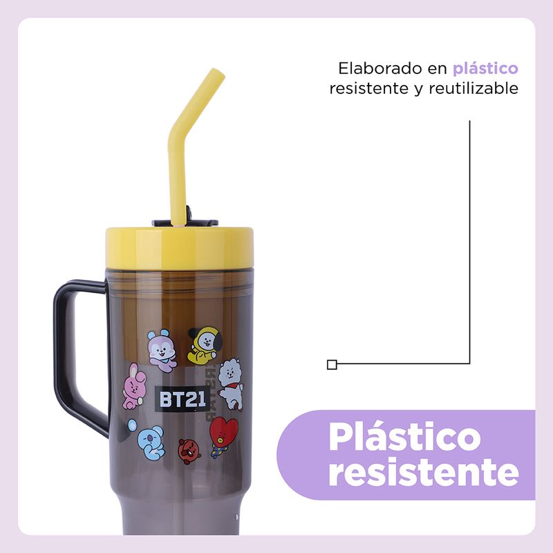 Vaso-de-1250-Ml-con-Pitillo-Serie-Bt21-Amarillo-6-23167