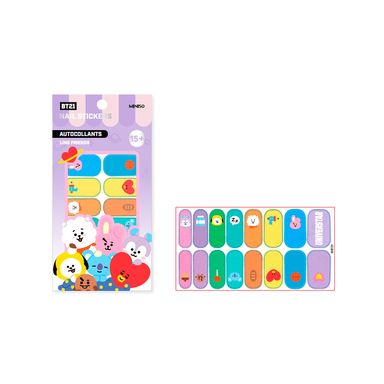 Pegatinas para Uñas de Envoltura Completa por 16 Piezas Serie Bt21