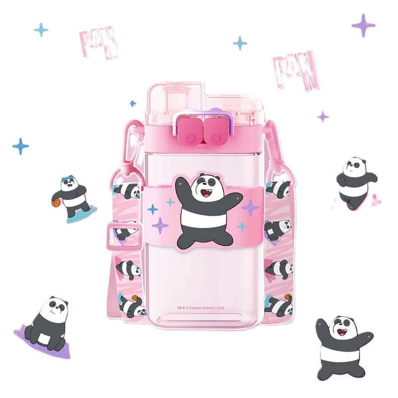 Botella-de-Plastico-de-560-Ml-con-Correa-Serie-Wbb-Panda-Rosa-1-23032