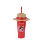 Vaso-de-Plastico-de-640-Ml-con-Pitillo-y-Sombrero-Serie-One-Piece-Rojo-1-23056