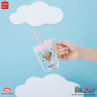 Vaso de Vidrio de 400 Ml con Pitillo Serie One Piece Chopper