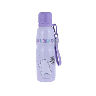 Botella de 500Ml con Correa  Serie Wbb Panda Morado