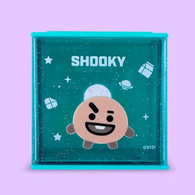 Organizador Plastico forma Cubo Pequeño de la Shooky Colección BT21