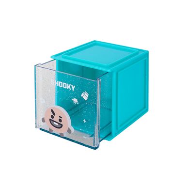 Organizador Plastico forma Cubo Pequeño de la Shooky Colección BT21