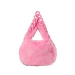Bolso-de-Mano-Afelpado-con-Cadena-Serie-Barbie-Rosa-3-23719