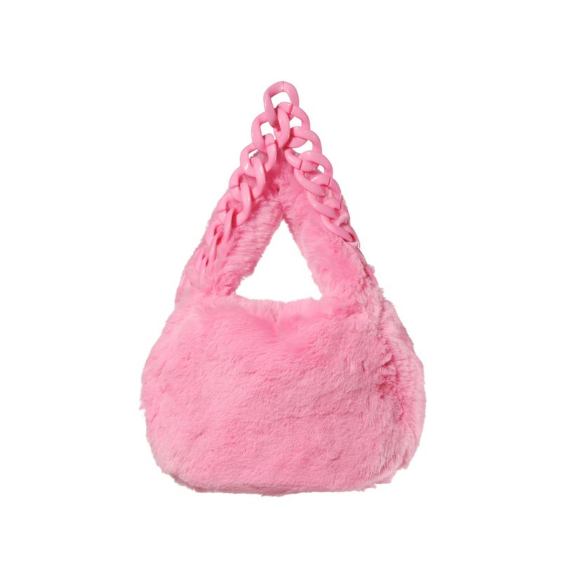 Bolso-de-Mano-Afelpado-con-Cadena-Serie-Barbie-Rosa-3-23719