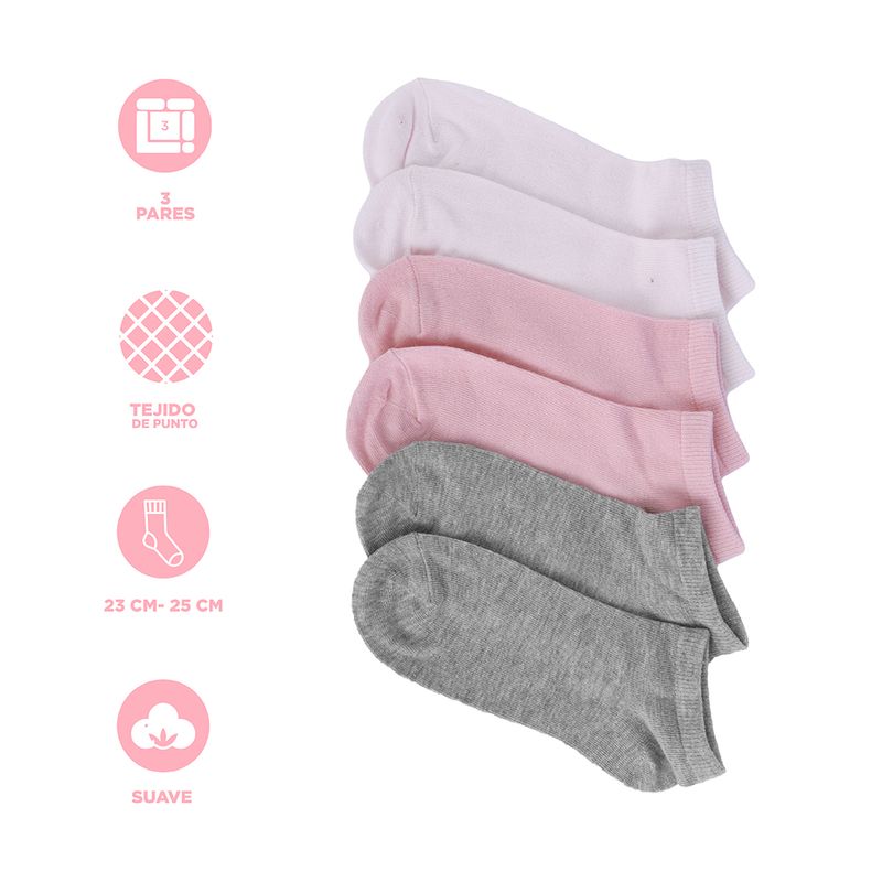 Medias-para-Mujer-Miniso-Algodon-Rosa-3-Pares-3-23839