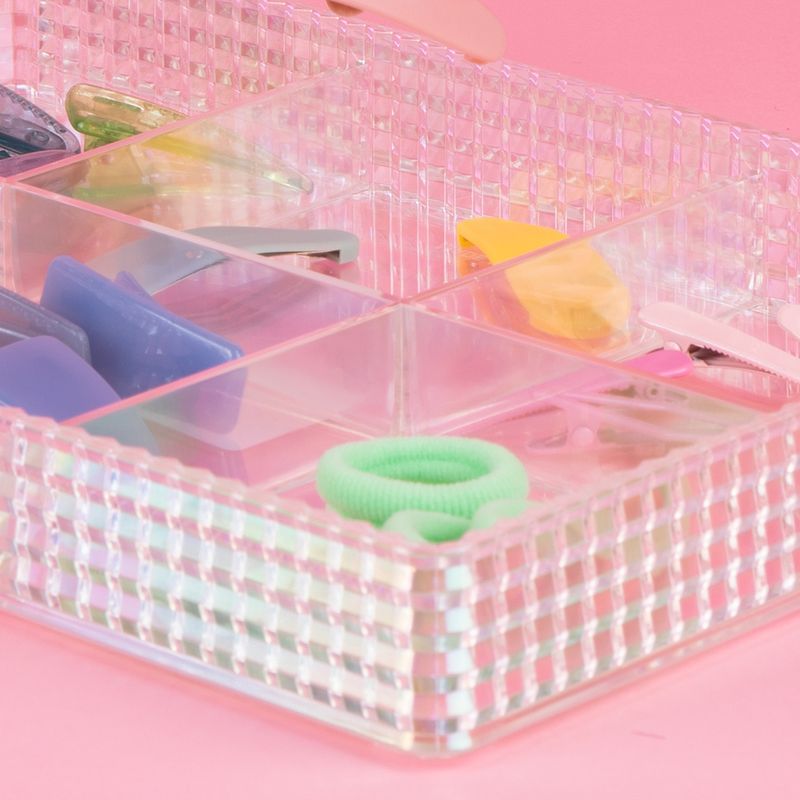 Organizador-Plastico-de-Maquillaje-Apilable-Serie-Holografica-con-6-Compartimentos-7-23798