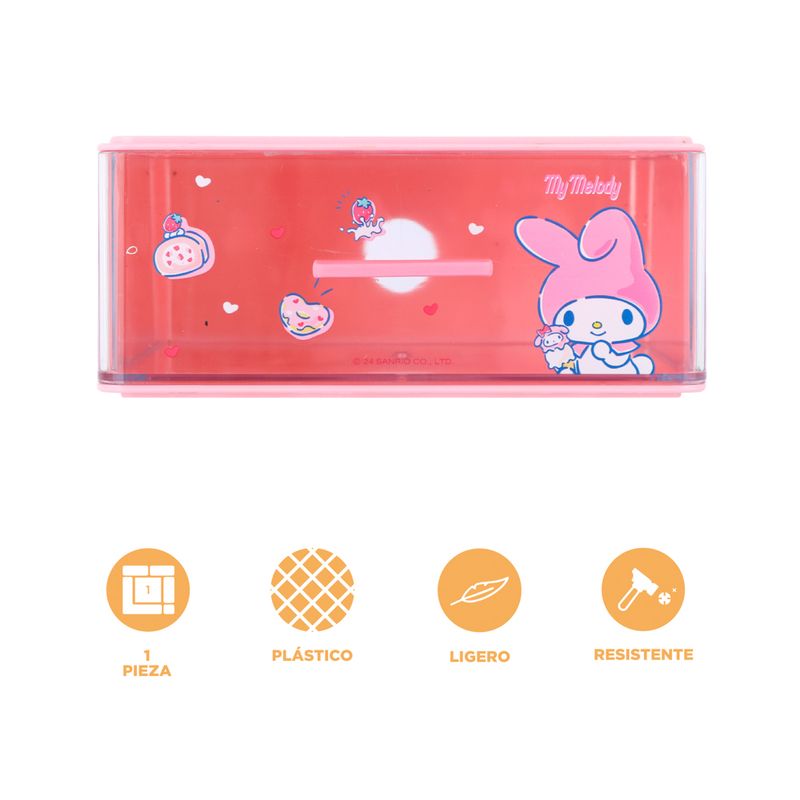 Organizador-Plastico-de-Almacenamiento-con-Cajon-Serie-Sanrio-My-Melody-4-23762
