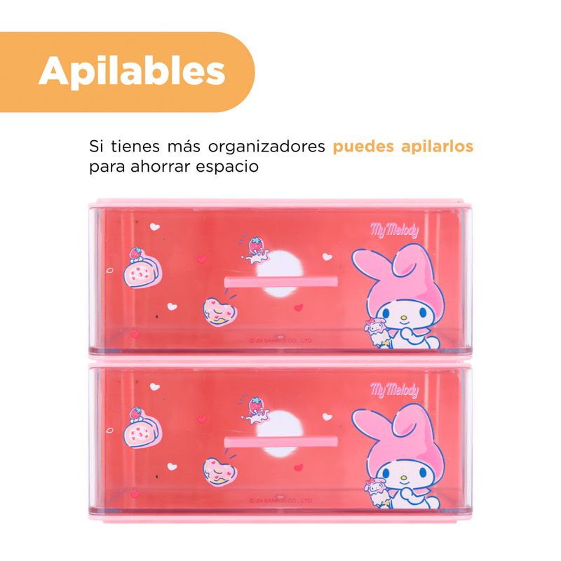 Organizador-Plastico-de-Almacenamiento-con-Cajon-Serie-Sanrio-My-Melody-6-23762
