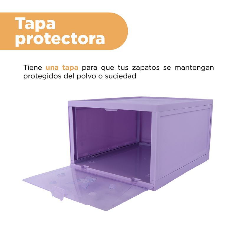 Organizador-Plastico-Caja-de-Zapatos-Apilable-Serie-Sanrio-Kuromi-5-23795