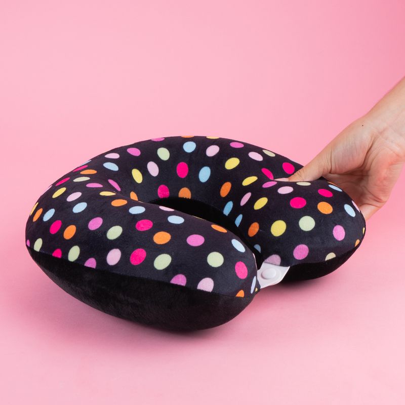 Almohada-de-Viaje-para-el-Cuello-de-Espuma-Viscoelastica-Serie-Dots-Negro-2-23804