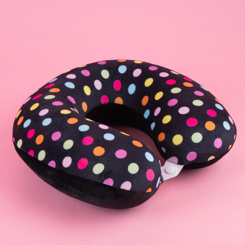Almohada-de-Viaje-para-el-Cuello-de-Espuma-Viscoelastica-Serie-Dots-Negro-6-23804