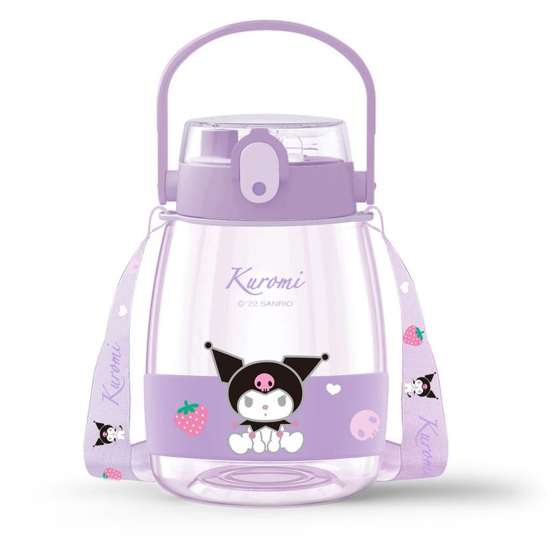 Vaso-Plastico-con-Personajes-de-Sanrio-con-Correa-para-el-Hombro-y-Asa-1300-Ml-Kuromi-Morado-1-23806