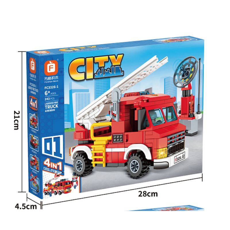 Bloques-Camion-de-Bomberos-4-En-1-Camion-Escalera-4-1-Serie-Miniso-1-23777