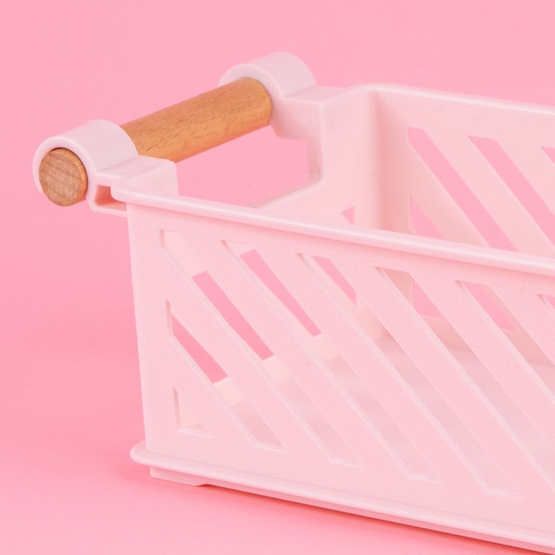 Organizador-Plastico-de-Cesta-Apilable-Mori-Girl-con-Mango-de-Madera-S-Rosa-3-23939