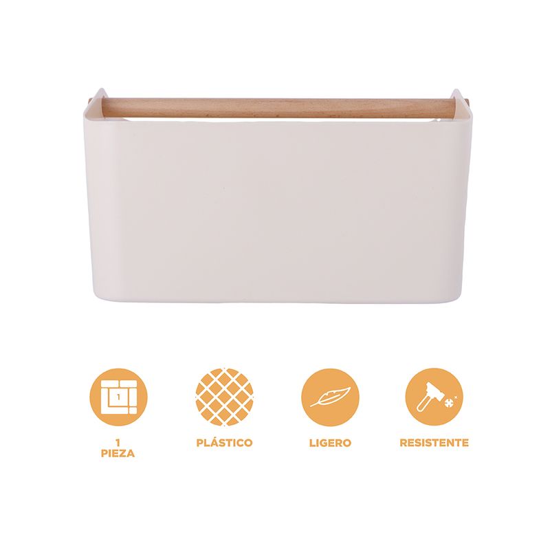 Organizador-Plastico-de-Cesta-Apilable-Mori-Girl-con-Mango-de-Madera-L-Beige-3-23942