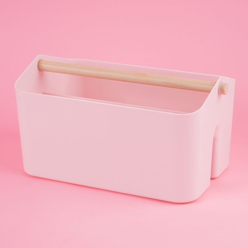 Organizador-Plastico-de-Cesta-Apilable-Mori-Girl-con-Mango-de-Madera-L-Rosa-6-23943