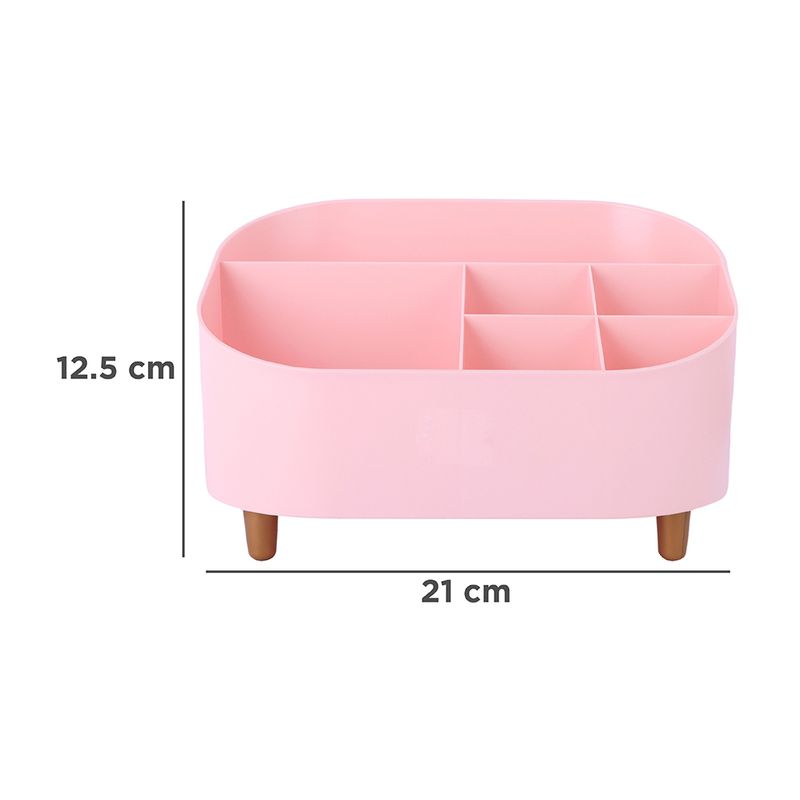 Organizador-Plastico-de-Escritorio-con-Compartimentos-Serie-Miniso-Rosa-6-23953