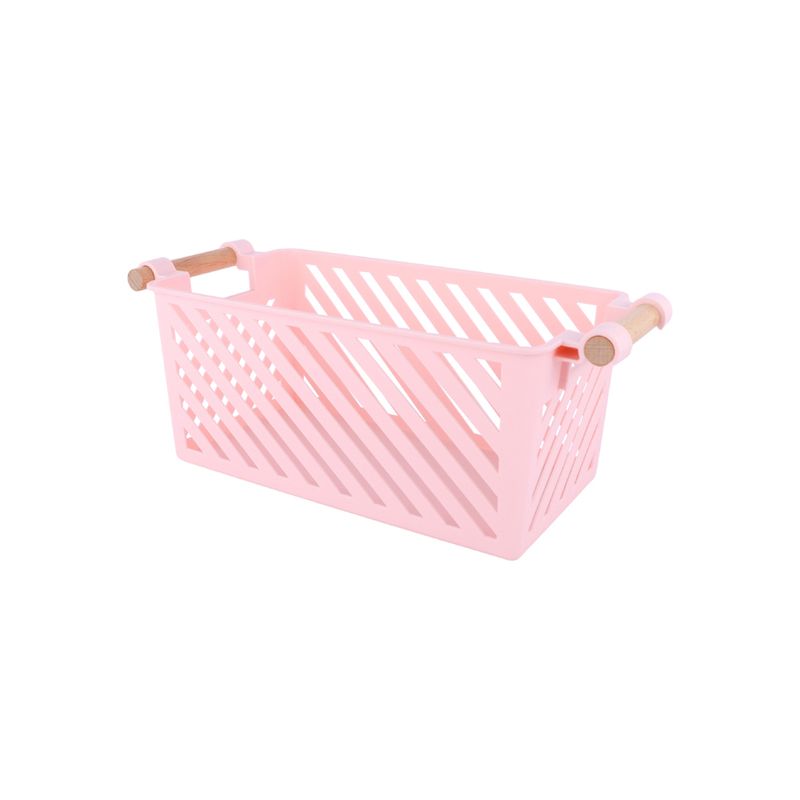 Organizador-Plastico-de-Cesta-Apilable-Mori-Girl-con-Mango-de-Madera-L-Rosa-1-23944