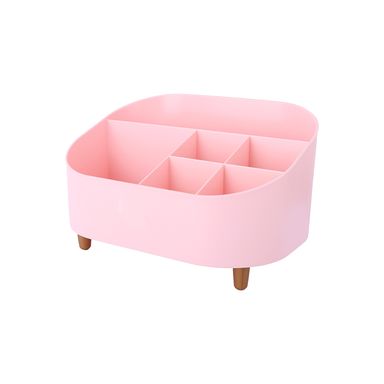 Organizador Plastico de Escritorio con Compartimentos Serie Miniso Rosa